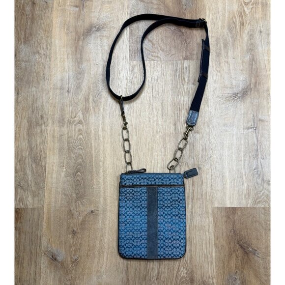 Coach Blue and Black Crossbody Bag - Picture 2 of 11